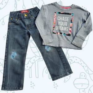 Bundle Levi's 549 Jeans & Oshkosh Top Sz 4